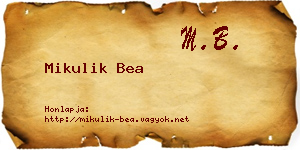 Mikulik Bea névjegykártya